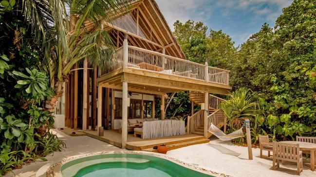 A two-bedroom Crusoe Villa at Soneva Fushi.