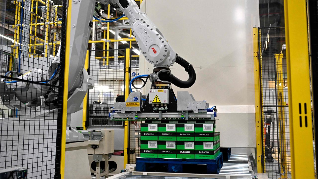 A robot at the Duracell factory in Aarschot, Belgium. Picture: John Thys/AFP