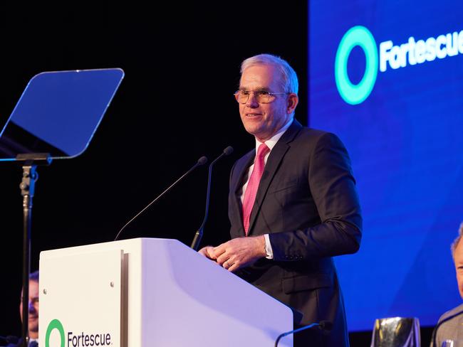 21-11-2023 - Chief Executive Officer (Energy) Mark Hutchinson speaks at the Fortescue AGM. Picture: SoCo Studios