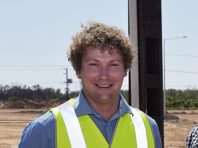 Project manager at Hutchinson Builders Sean McCarthy and network growth and property manager at BP Kathy Graig  pose for a photo at  the new Truck Central site in Berrimah on Wednesday, August 29, 2018. Truck Central is the first stage of a $19.3 million, 90 hectare industrial precinct, bounded by the major heavy transport routes of Tiger Brennan Drive, Berrimah Road and Wishart Road in Darwin, jointly funded by the Australian and Northern Territory Governments.