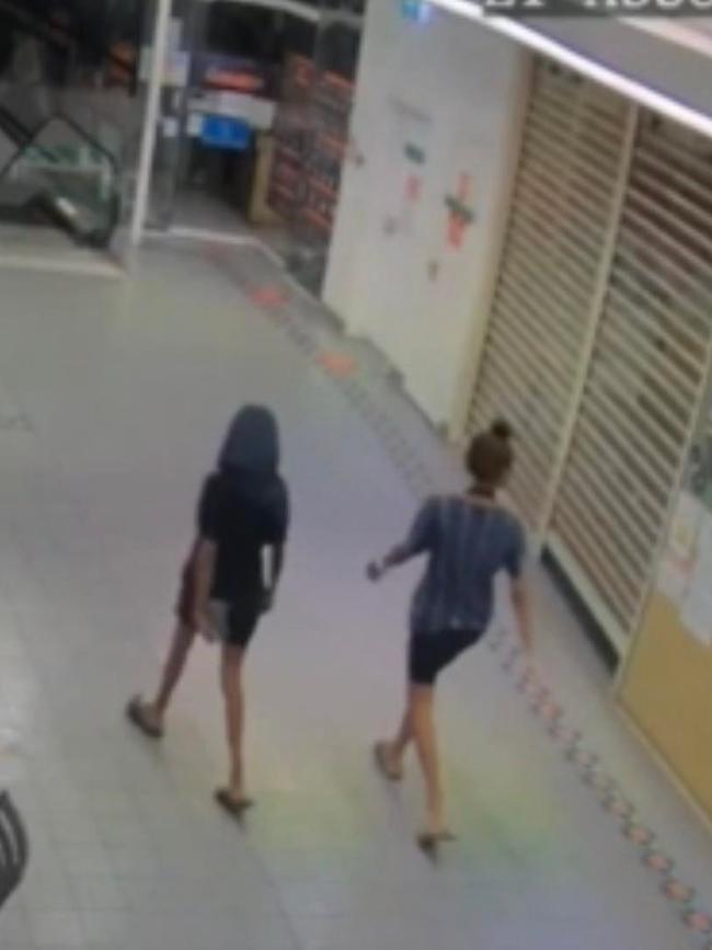 CCTV footage showing the Orchid Plaza first floor.