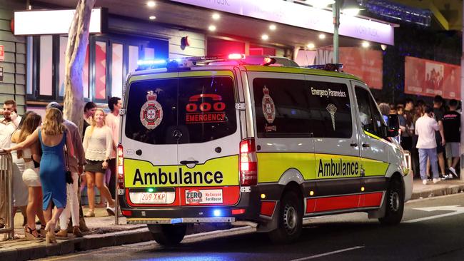 The new road rules will require drivers to slow or change lanes to pass a stationary ambulance. Picture: Liam Kidston