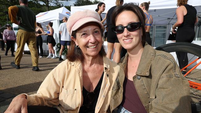 Vanessa and Dani Miller at the Surf of Origin at Burleigh Beach. Picture: Annette Dew