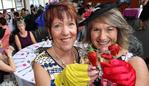 Donna Abell and Carol Edmunds both of Burnie at the Burnie Tennis Club