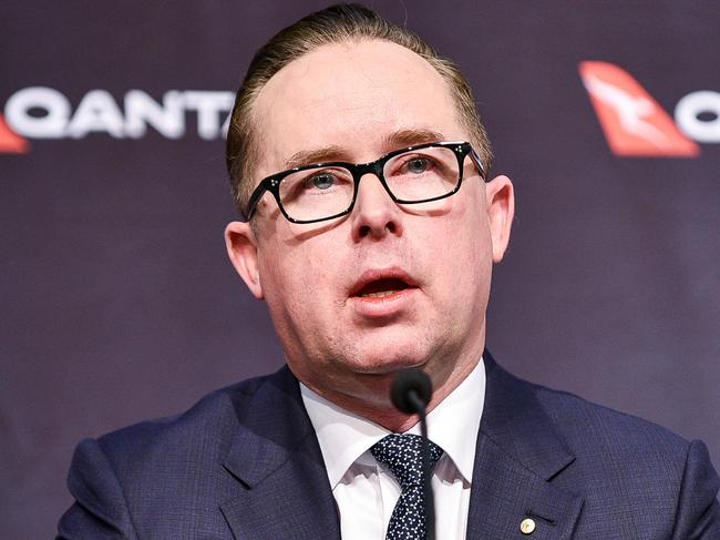 SYDNEY, AUSTRALIA - NCA NewsWire Photos August, 20, 2020Photo of Quantas CEO Alan Joyce at the Qantas press conference at 10 Bourke Road Mascot.Picture: NCA NewsWire/Flavio Brancaleone