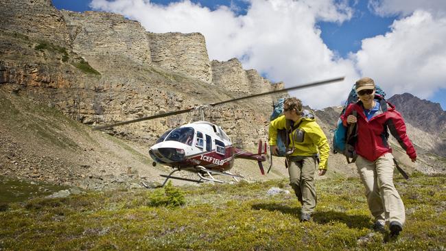 Heli hiking in Banff.