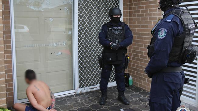 Two men were arrested at a home in Fairfield Heights. Supplied NSW Police