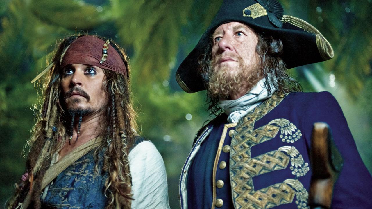 Johnny Depp and Geoffrey Rush in Pirates of the Caribbean: On Stranger Tides. Picture: Disney