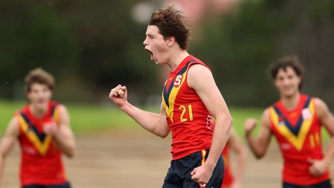 Mattaes Phillipou is a likely top-10 draft pick. Picture: Sarah Reed/AFL Photos via Getty Images