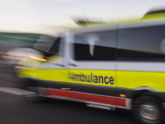 An ambulance is seen on James St, QAS, Queensland Ambulance Service, Saturday, December 19, 2020. Picture: Kevin Farmer