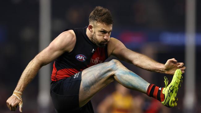 Cale Hooker of the Bombers will retire. Pic: Michael Klein