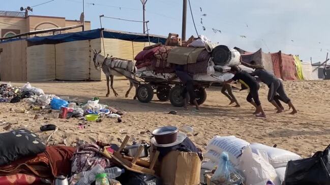 Palestinians flee again as Israeli tanks advance in Rafah