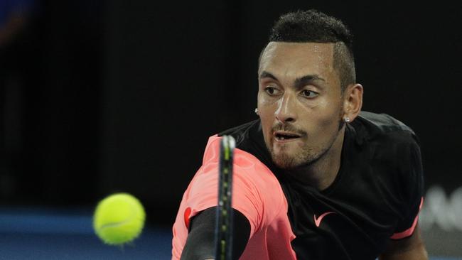 Nick Kyrgios with his eye in the prize.