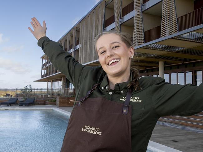 Ella Thulborn - Food & Beverage staff at Monarto Safari Resort . 26th May 2025 Picture: Brett Hartwig.