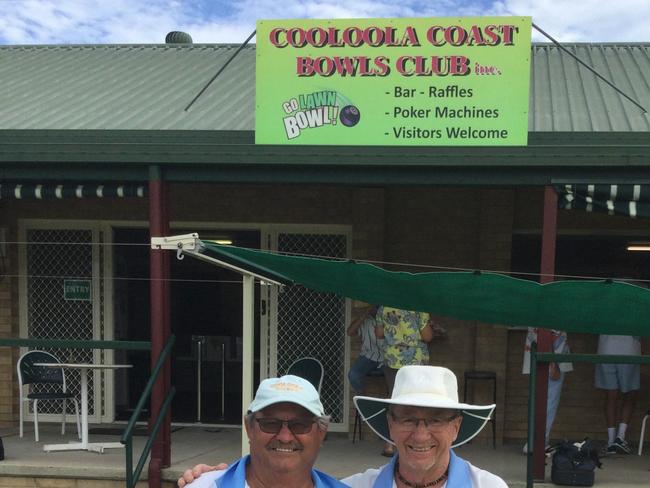 Cooloola Coast Bowls: 2021 Men's Pairs Champions Dave Livick and Gary Holyoak .