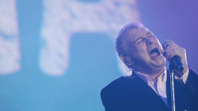 A chance to turn the pages over: Australian singer John Farnham performs in Sydney in 2020