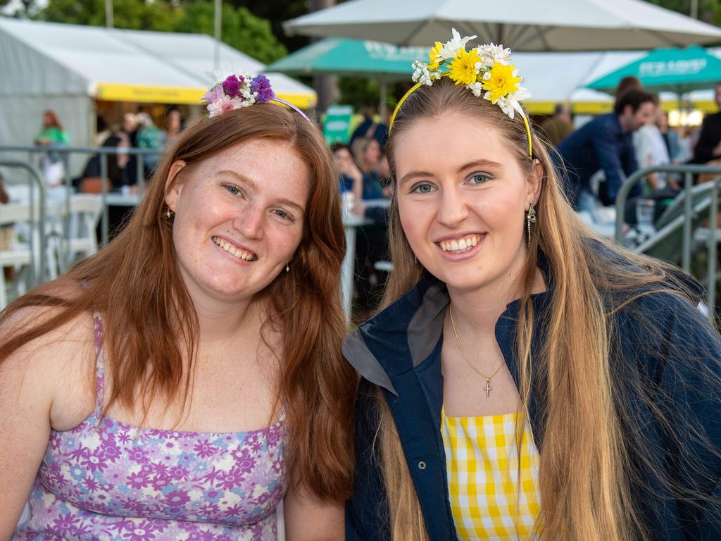 (From left) Annabelle Wormald and Annabelle Laird. Toowoomba Carnival of Flowers Festival of Food and Wine. Friday, September 13, 2024. Picture: Nev Madsen