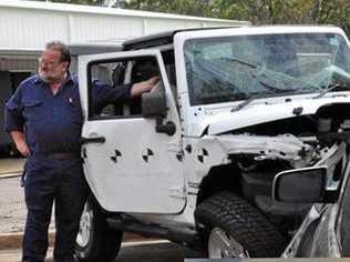 Geoff Dell, head of CQUni's Transport and Saferty Sciences, at the Bundaberg crash lab. Picture: Jann Houley