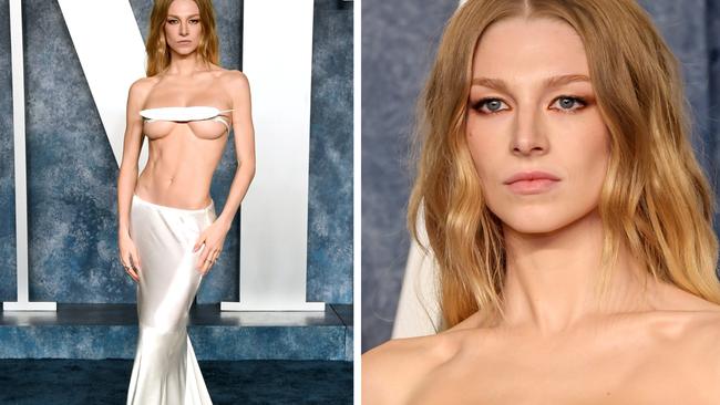 Hunter Schafer at the Vanity Fair Oscar party.