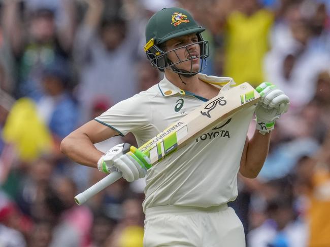 Australia's Sam Konstas bats celebrates his fifty runs during play on the first day of the fourth cricket test between Australia and India at the Melbourne Cricket Ground, Melbourne, Australia, Thursday, Dec. 26, 2024. (AP Photo/Asanka Brendon Ratnayake)