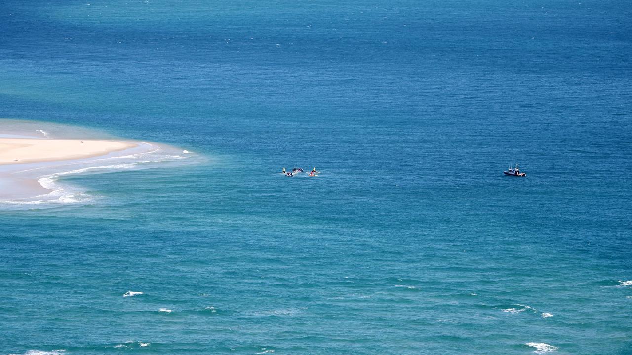 The search for the missing Yak-52 plane around South Stradbroke Island (Jumpinpin) where the pilot and passenger on board are still missing. Picture: NIGEL HALLETT