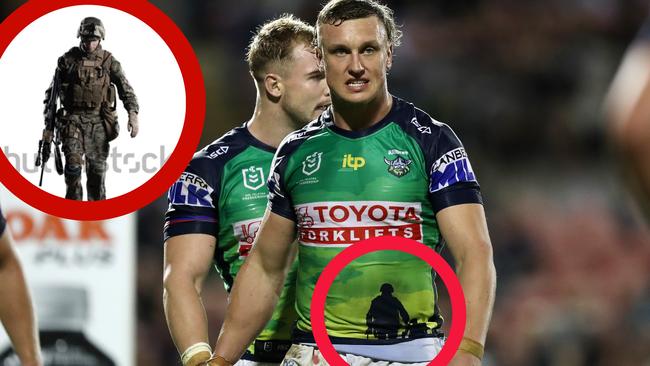 The Raiders are under fire for their 2022 ANZAC jersey.