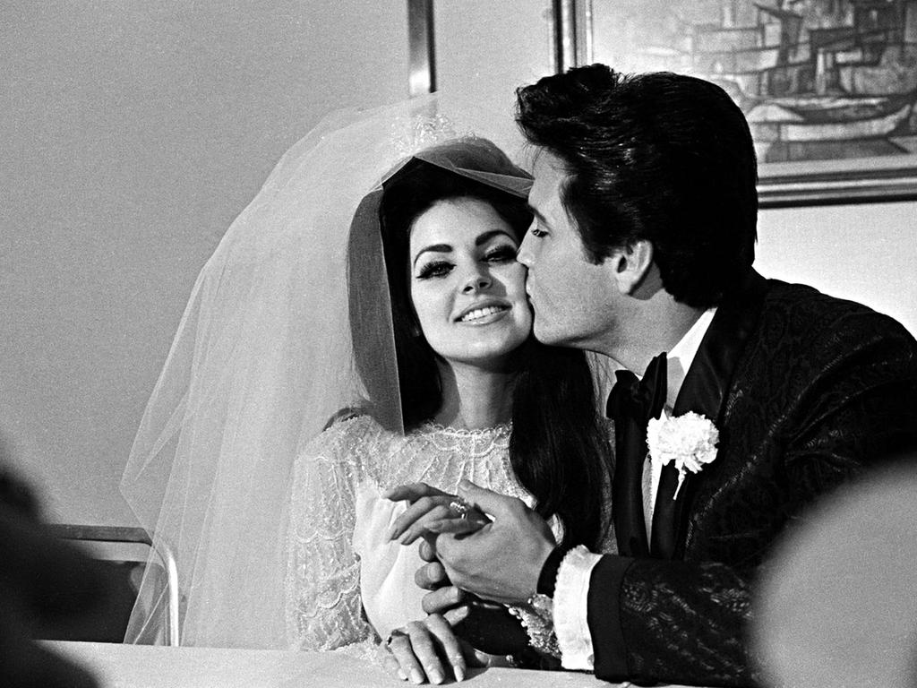 Elvis Presley and Priscilla Presley on their wedding day, 1967. Picture: Supplied