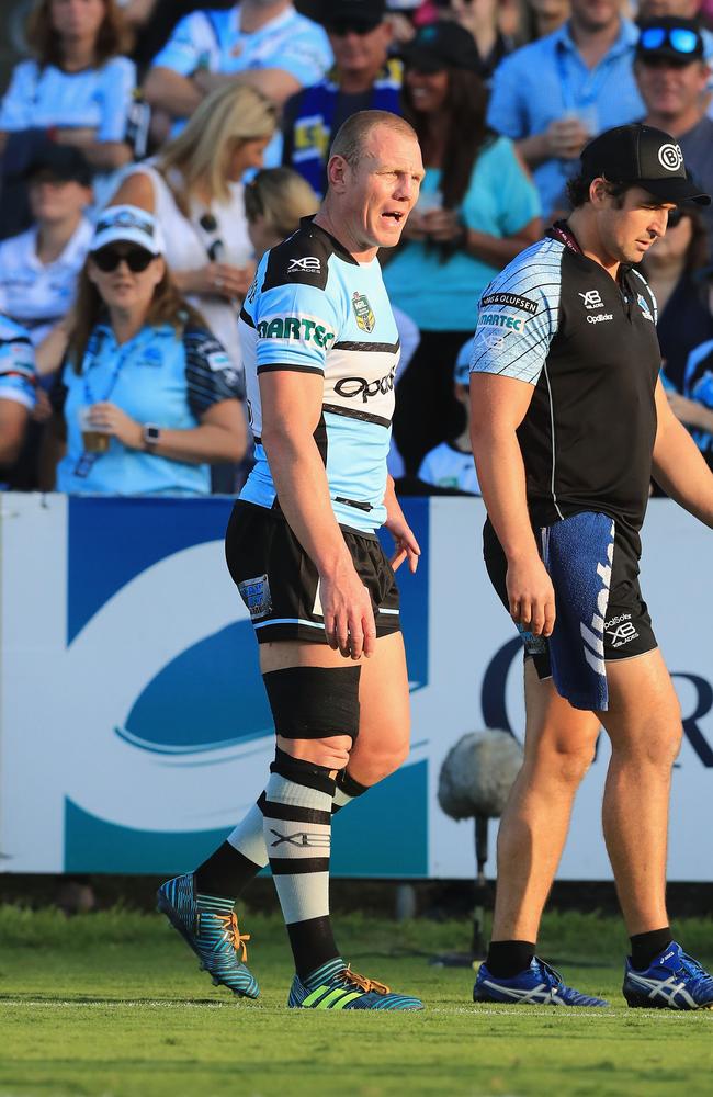 Luke Lewis suffered a a suspected calf injury.