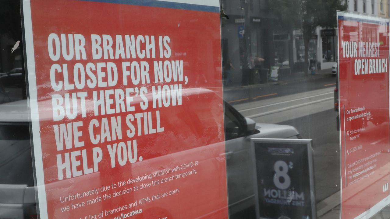 Over the past year, 424 Australian bank branches or 11 per cent of Australia’s overall branches, have disappeared. Picture: NCA NewsWire / David Crosling