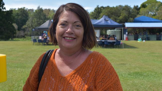 Angela Arthur celebrating Australia Day at Glenwood.