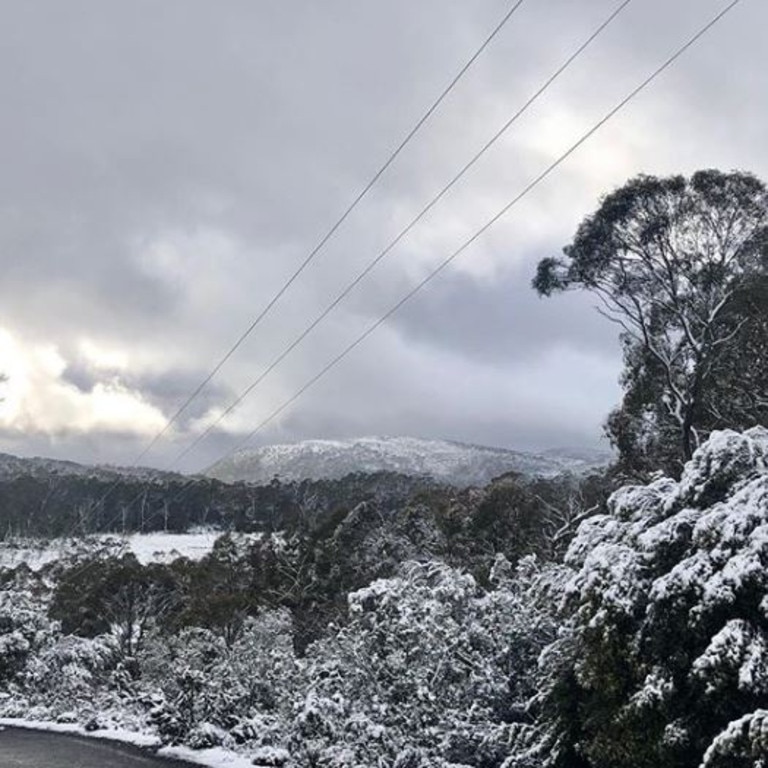 Snow in Cradle Mountain. Picture: @wildernessvillage