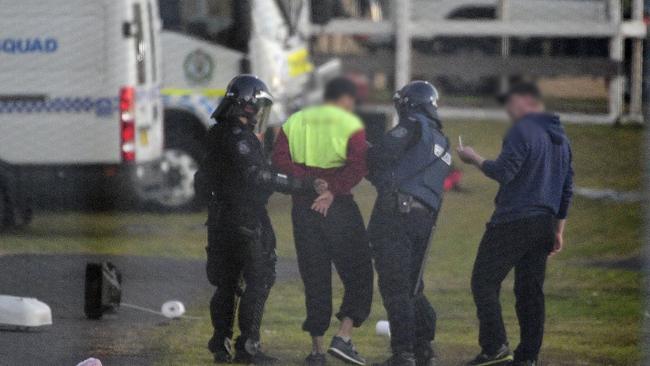 Police charged 21 people over the riot which lasted 20 hours. Picture: Bianca De Marchi