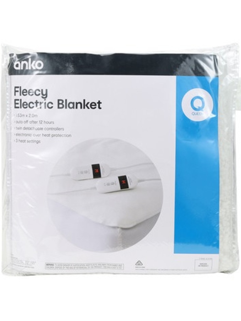 Electric blanket 2025 single kmart