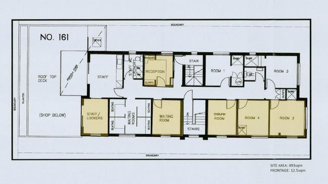 A site plan of the development.