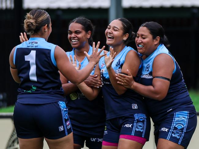 The Darwin Buffaloes now sit in fourth on the ladder after a big victory of Wanderers in Round 14 of the WPL 2024-25. Picture: Celina Whan / AFLNT Media