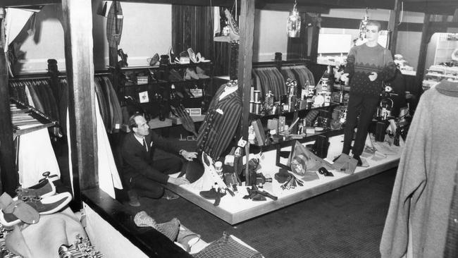 Inside John Martin’s menswear section in Marion, 1968.