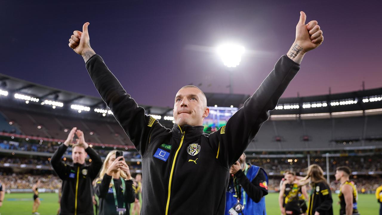 Richmond champion Dustin Martin retired on the weekend. (Photo by Dylan Burns/AFL Photos via Getty Images)