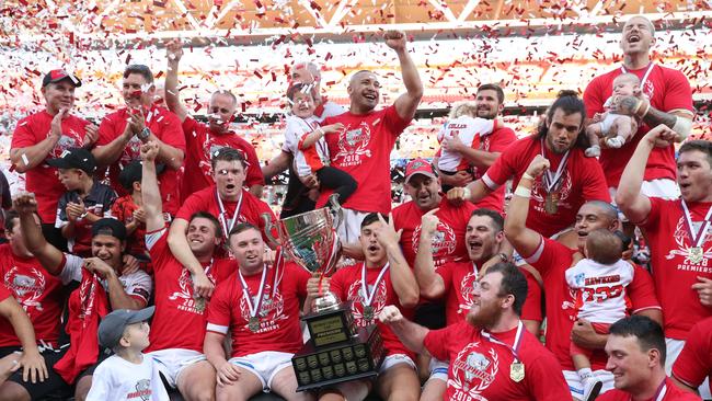 The Redcliffe Dolphins won the 2018 grand final. Picture: Peter Wallis