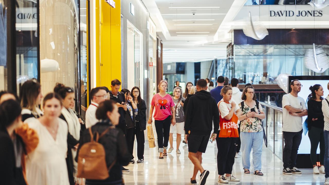 A memorial has been set up inside of the shopping centre. Picture: NCA NewsWire / Dion Georgopoulos