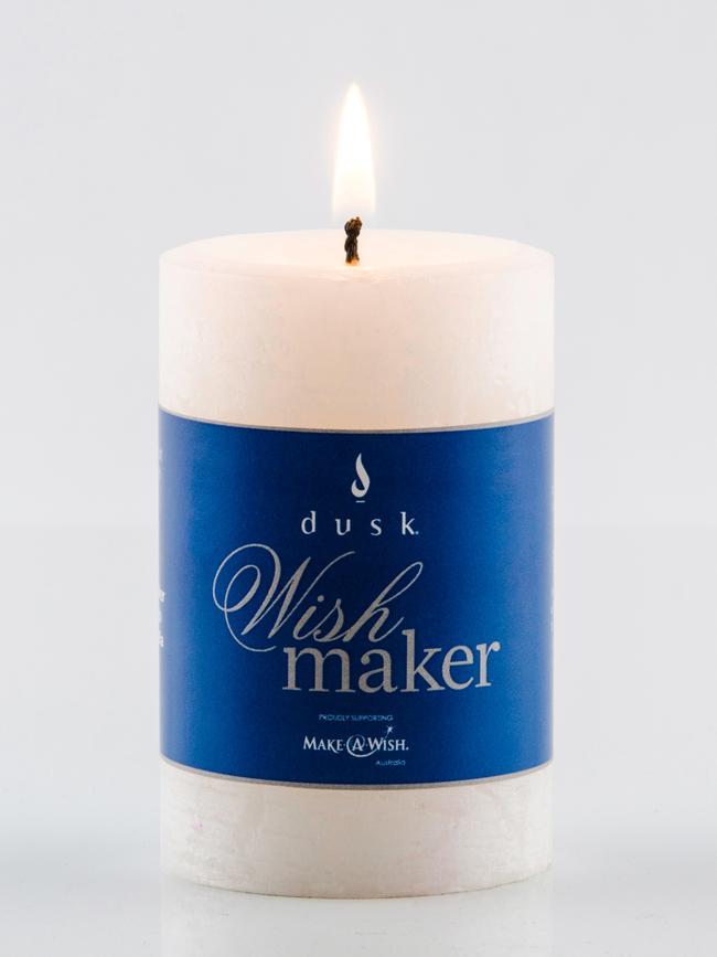 A dusk Make a Wish candle.