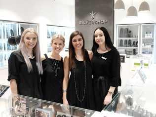 (From left) Pandora's Emma Benson and Hannah Jervis, with SILVERSHOP's Elle Gray and Marisa Hurst. Picture: Matthew Newton