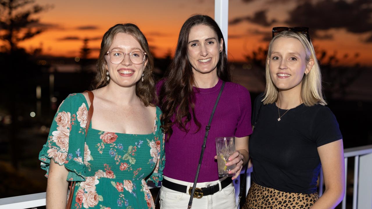 Sarah Thompson, Jessa Pyke and Dannielle Murray for The Pulse at Tequila Herradura Pop Up at the Pink Hotel, Coolangatta May 5 2023. Picture: Celeste Humphrey