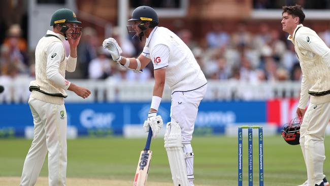 Stuart Broad had a running battle with Marnus Labuschagne. Picture: Ryan Pierse/Getty Images