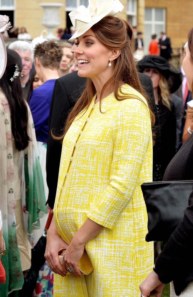 A pregnant Kate Middleton was papped in her bikini while on holiday in 2013. Picture: JOHN STILLWELL, AFP