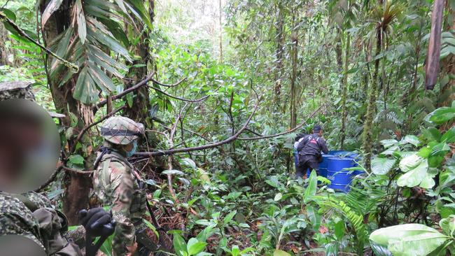 Australian Federal Police joined Colombian forces in a dangerous jungle cocaine bust. Picture: Supplied
