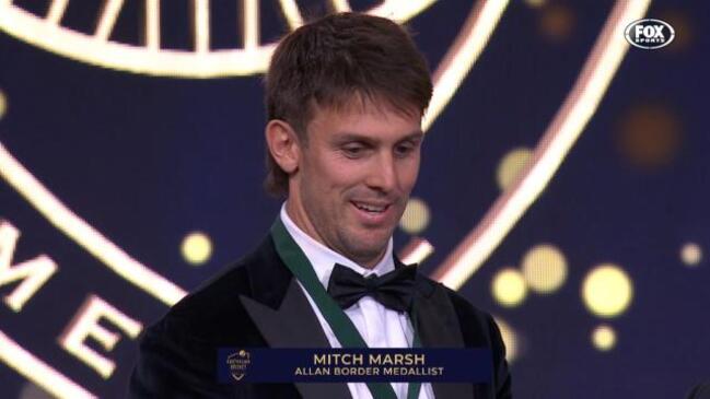 Marsh delivers classic speech after Allan Border medal win