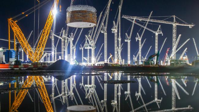 The UK is pushing ahead with the construction of the massive Hinkley Point C nuclear power station. Picture: Bloomberg