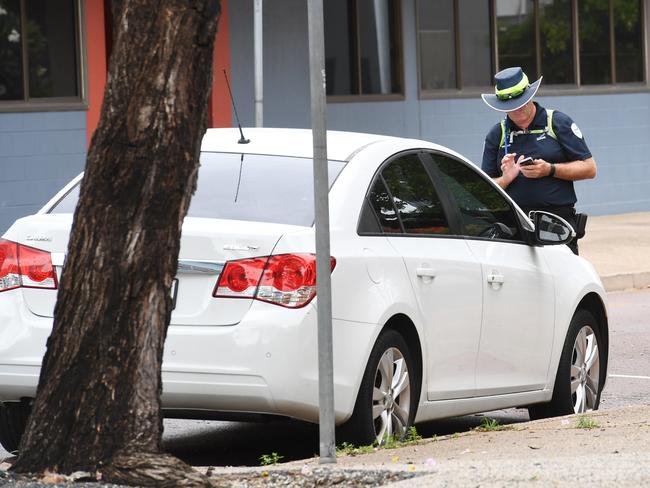 Parking inspectors booking in Mitchell Street. A drop in revenue hasn’t seen a spike in infringements, with motorists copping 753 less infringements compared to the same quarter last year.