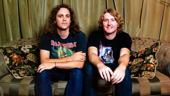 DZ Deathrays’ singer/guitarist Shane Parsons (left) and drummer Simon Ridley. Picture: Matt Warrell