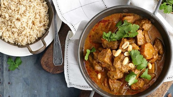 Beef rogan josh in the slow cooker.